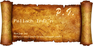 Pellach Irén névjegykártya